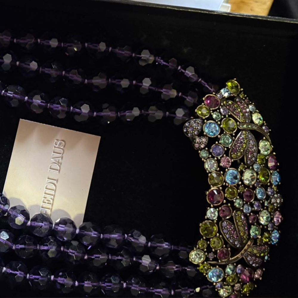 Heidi Daus Purple Beaded Necklace